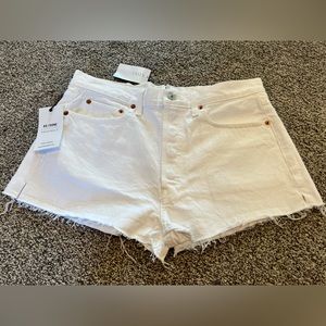 Re/Done Originals White Short